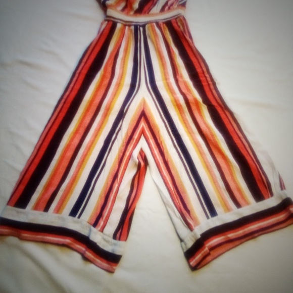 NWOT Strapless colorful summer jumpsuit - Picture 2 of 8